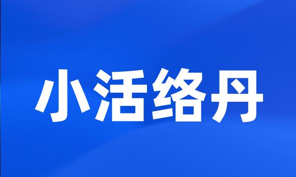 小活络丹