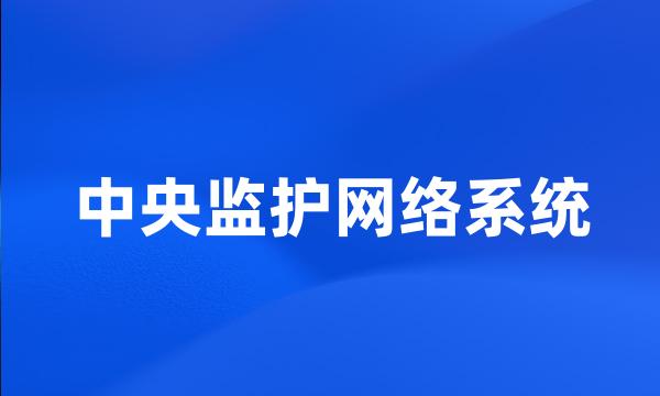 中央监护网络系统