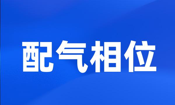 配气相位