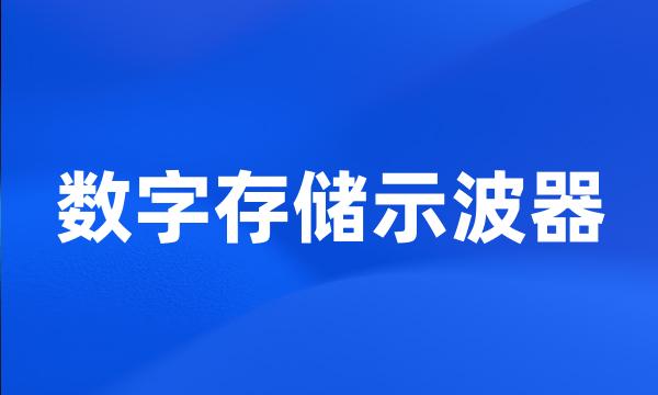 数字存储示波器