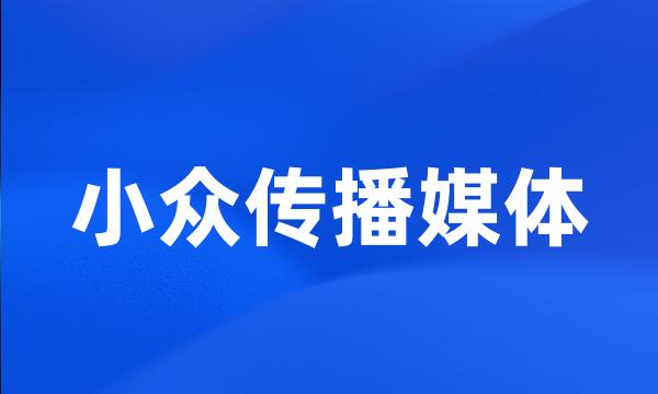 小众传播媒体