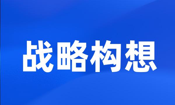 战略构想