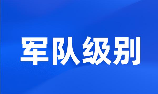 军队级别