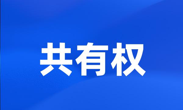 共有权