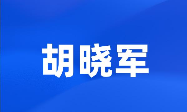 胡晓军