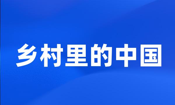 乡村里的中国