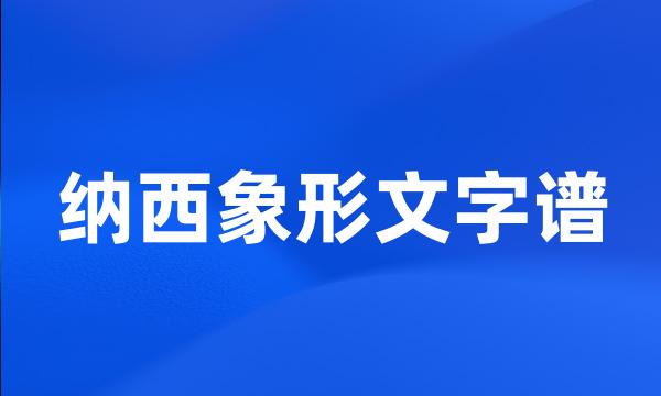 纳西象形文字谱