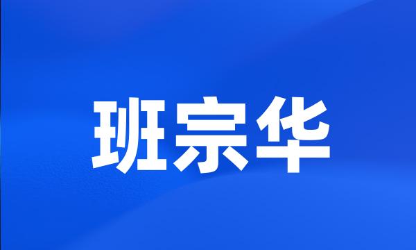 班宗华