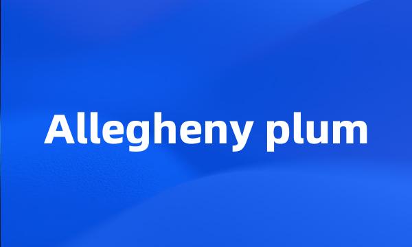 Allegheny plum