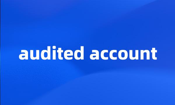 audited account