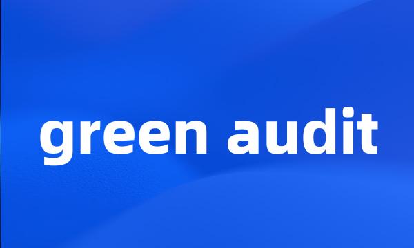 green audit