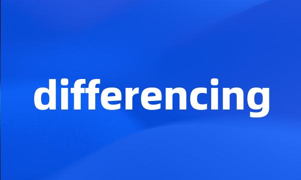 differencing