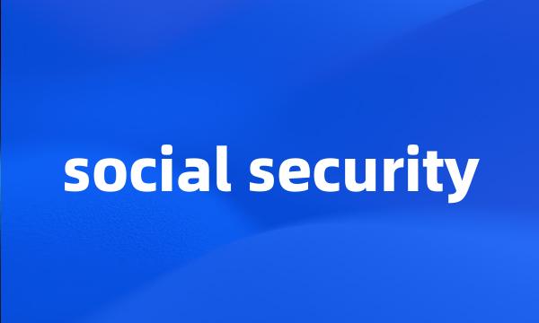 social security