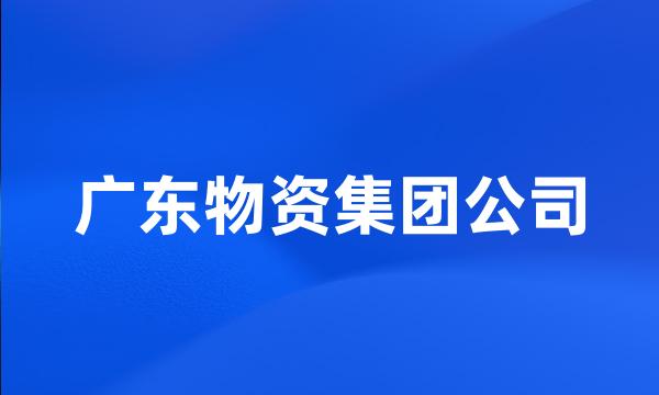 广东物资集团公司