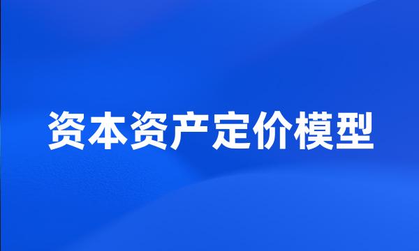 资本资产定价模型