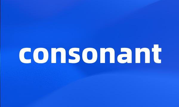 consonant