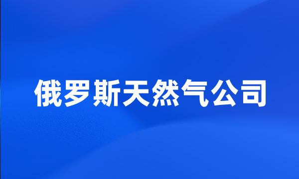 俄罗斯天然气公司