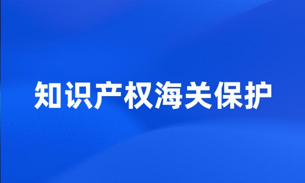 知识产权海关保护