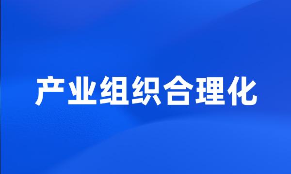 产业组织合理化