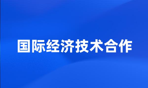 国际经济技术合作