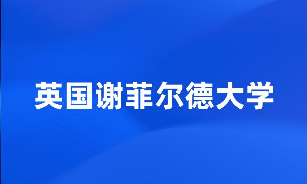 英国谢菲尔德大学