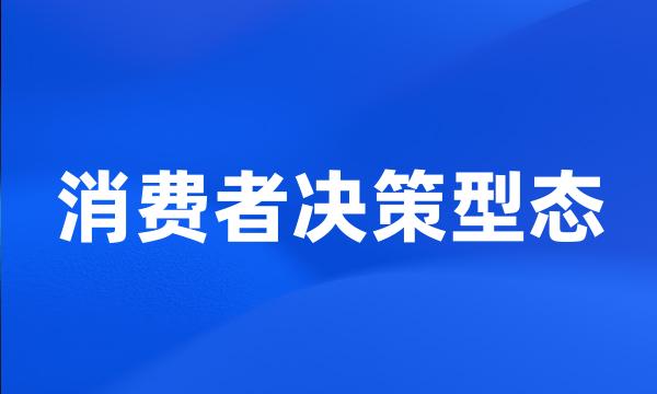 消费者决策型态