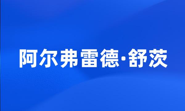 阿尔弗雷德·舒茨