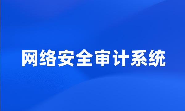 网络安全审计系统