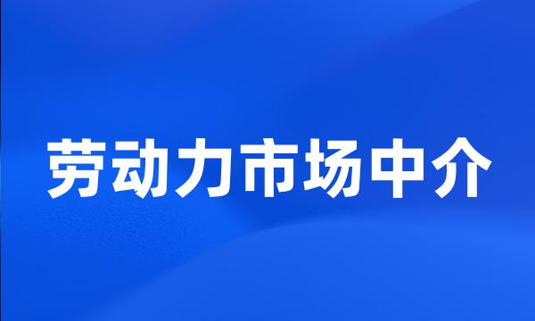 劳动力市场中介