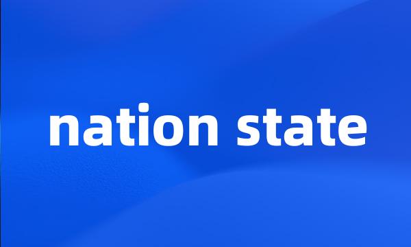 nation state