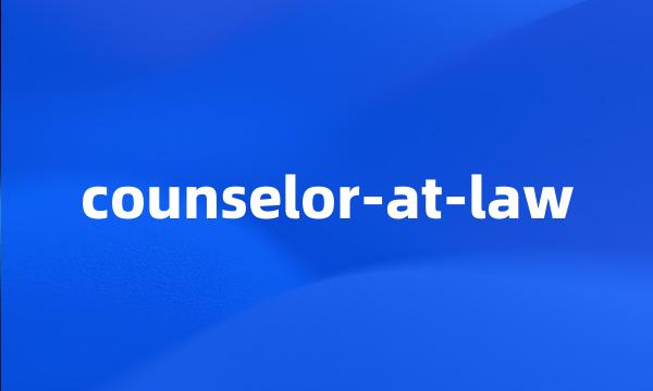 counselor-at-law