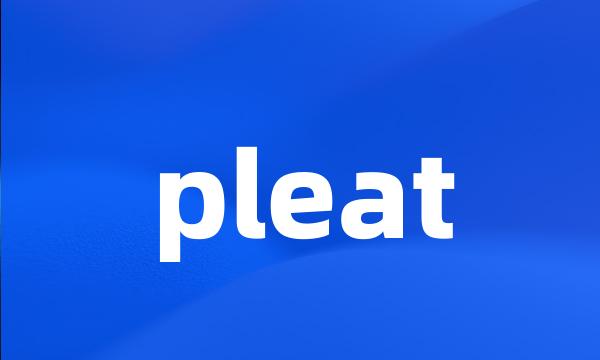 pleat