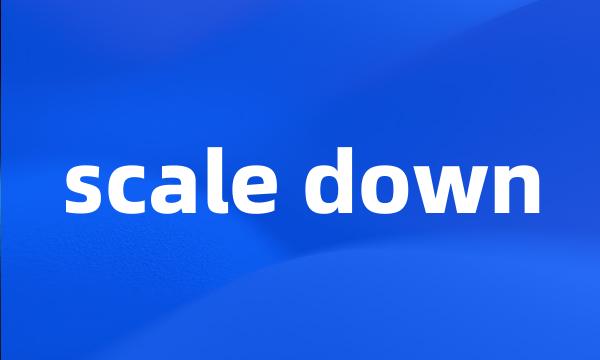 scale down