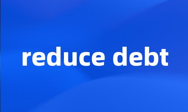 reduce debt