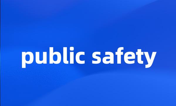 public safety