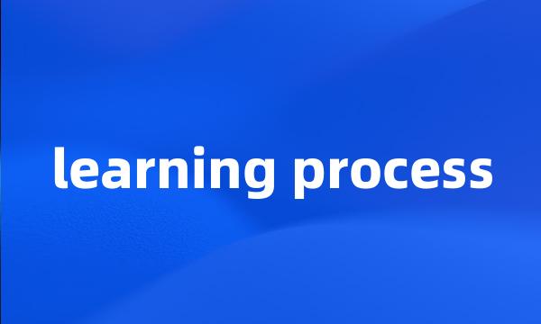 learning process