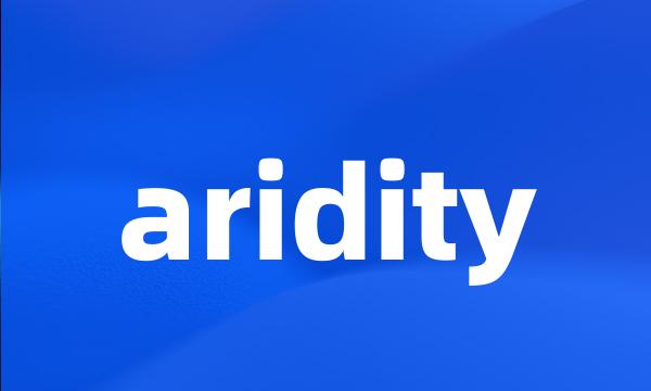 aridity