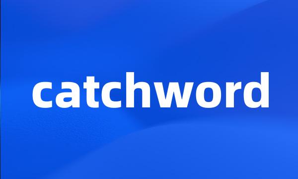 catchword