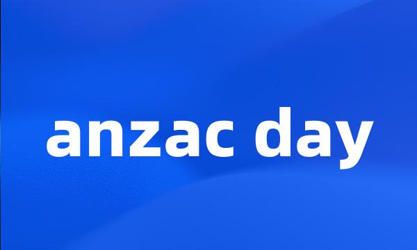 anzac day