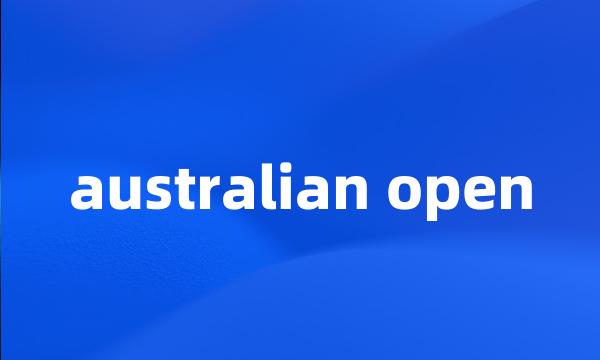 australian open