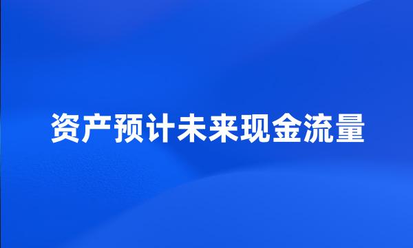 资产预计未来现金流量