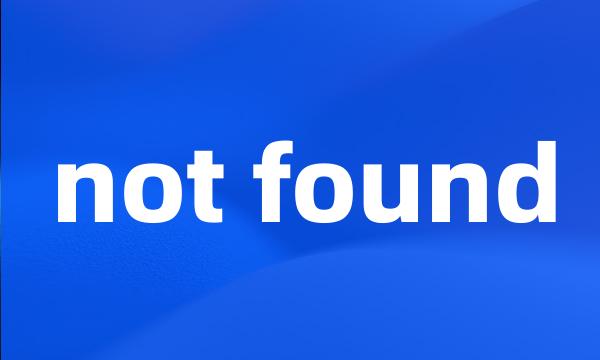 not found