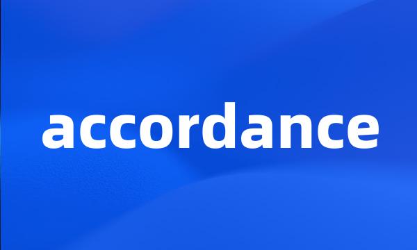 accordance