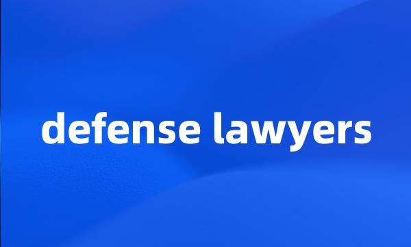 defense lawyers