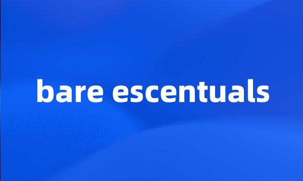 bare escentuals