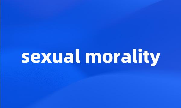 sexual morality