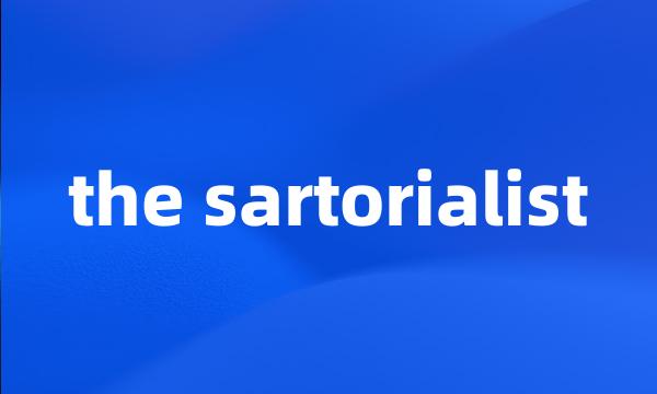 the sartorialist