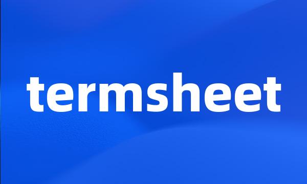 termsheet