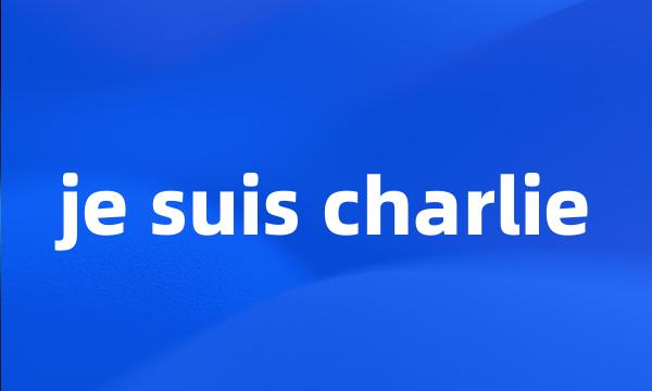 je suis charlie