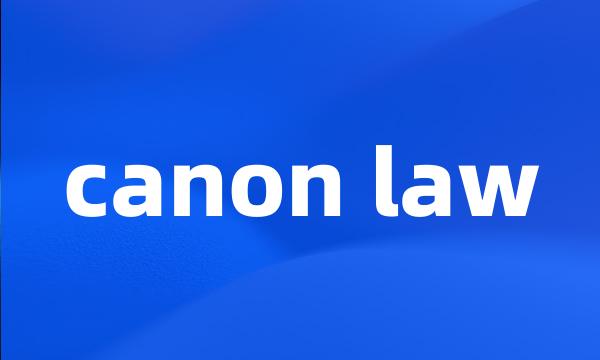 canon law